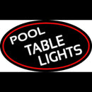 Pool Table Lights Oval With Red Border Handmade Art Neon Sign