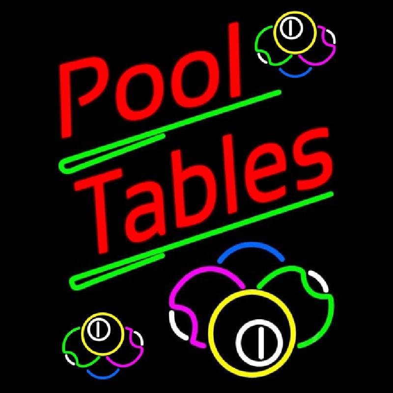 Pool Tables Handmade Art Neon Sign