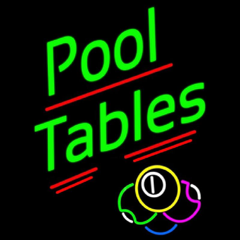 Pool Tables With Ball Handmade Art Neon Sign
