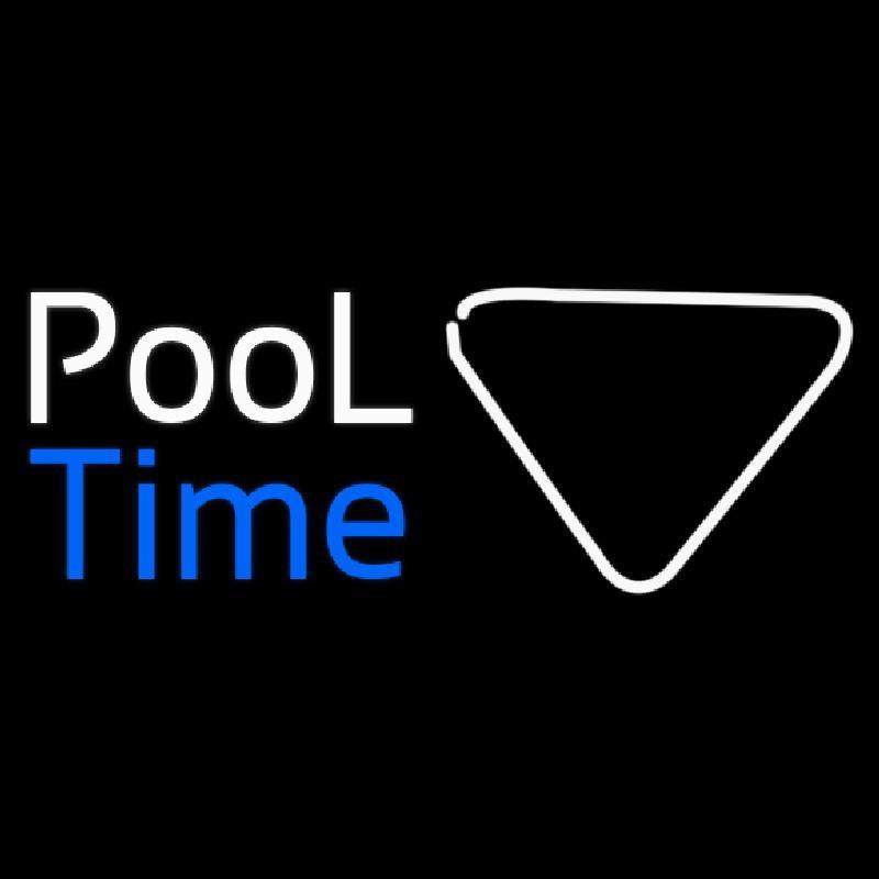 Pool Time With Billiard Handmade Art Neon Sign