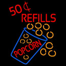 Popcorn Refills Handmade Art Neon Sign