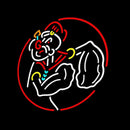 Popeye Sailor Anchor Tattoo Handmade Art Neon Sign