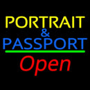 Portrait And Passport With Open 2 Handmade Art Neon Sign