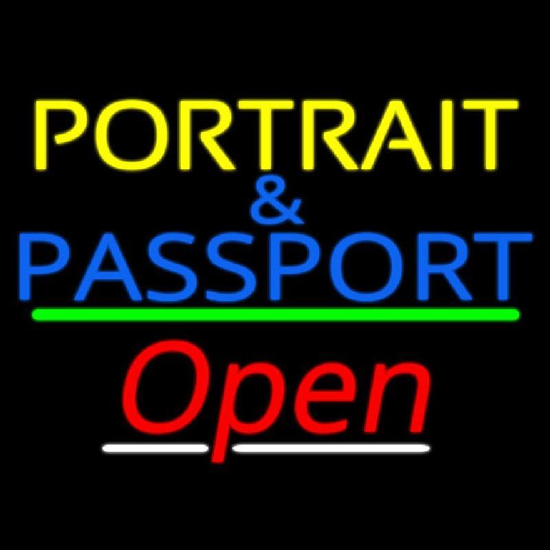Portrait And Passport With Open 3 Handmade Art Neon Sign
