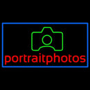 Portrait Photo With Camera With Border Handmade Art Neon Sign