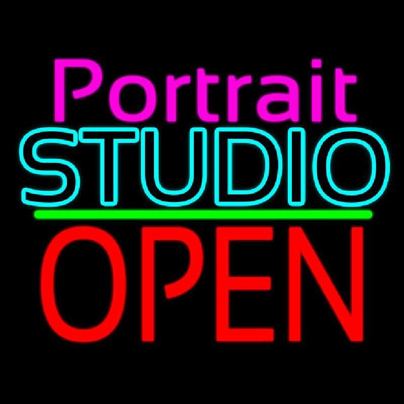 Portrait Studio Open 1 Handmade Art Neon Sign