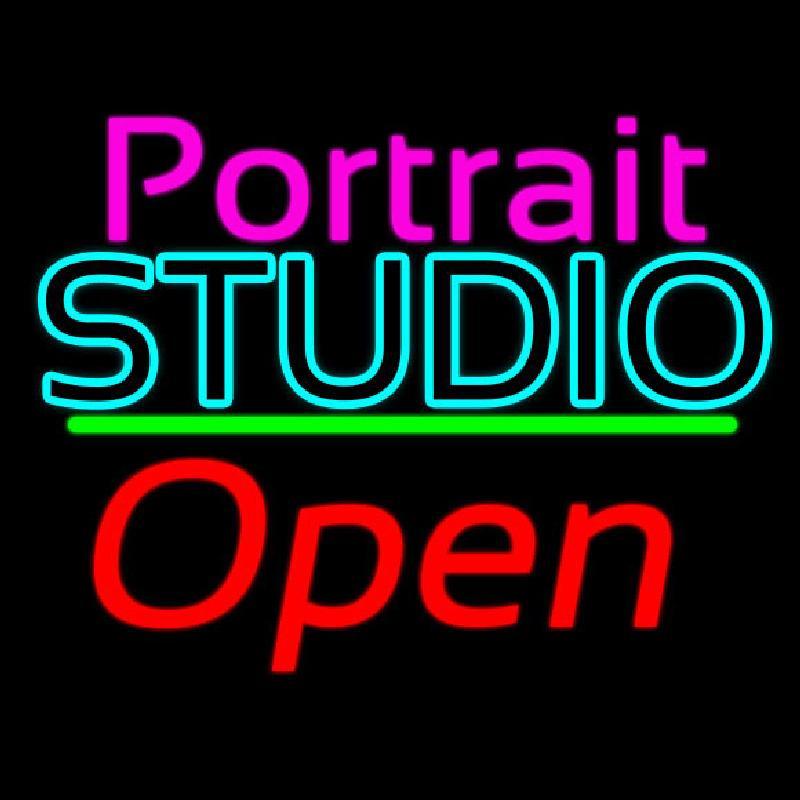 Portrait Studio Open 2 Handmade Art Neon Sign