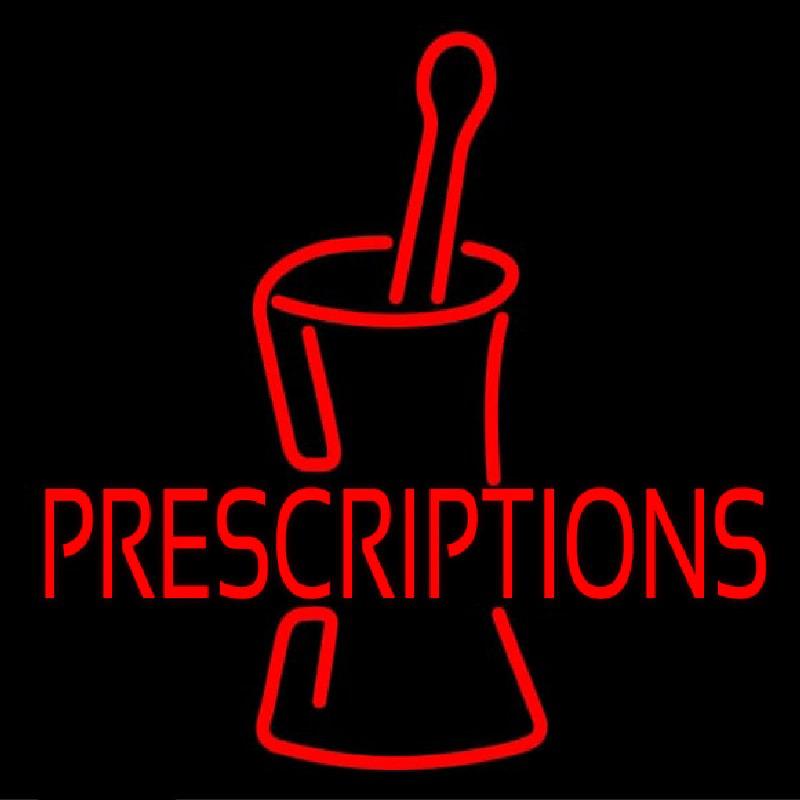 Prescriptions Handmade Art Neon Sign