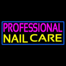 Professional Nail Care With Blue Border Handmade Art Neon Sign