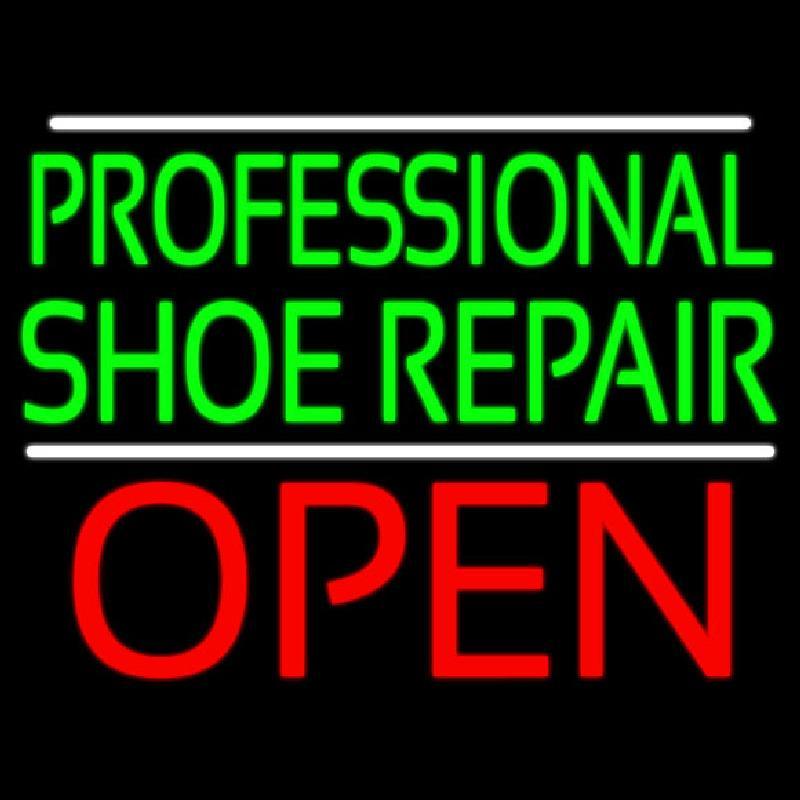 Professional Shoe Repair Open Handmade Art Neon Sign