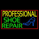 Professional Shoe Repair With Border Handmade Art Neon Sign