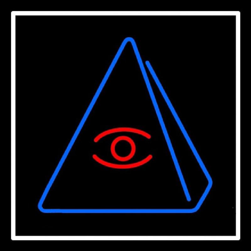 Psychic Eye Pyramid Handmade Art Neon Sign