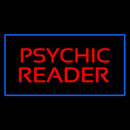 Psychic Reader Blue Rectangle Handmade Art Neon Sign