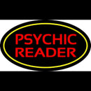 Psychic Reader Yellow Oval Handmade Art Neon Sign