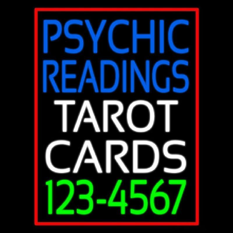 Psychic Readings Tarot Cards Phone Number Handmade Art Neon Sign