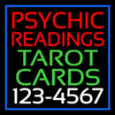 Psychic Readings Tarot Cards With Phone Number Handmade Art Neon Sign
