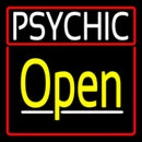 Psychic Red Border Yellow Open Handmade Art Neon Sign