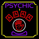 Psychic With Hand Handmade Art Neon Sign