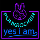 Punkrocker Yes I Am Handmade Art Neon Sign