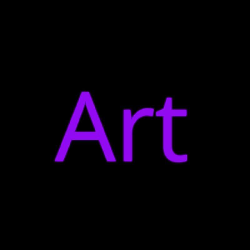 Purple Art Cursive Handmade Art Neon Sign