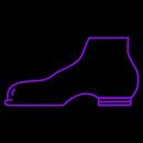 Purple Boots Handmade Art Neon Sign