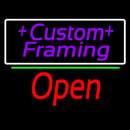 Purple Custom Framing With Open 2 Handmade Art Neon Sign
