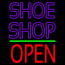 Purple Double Stroke Shoe Shop Open Handmade Art Neon Sign