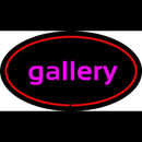 Purple Gallery Red Oval Handmade Art Neon Sign