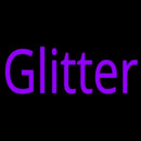 Purple Glitter Handmade Art Neon Sign