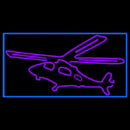 Purple Helicopter Handmade Art Neon Sign