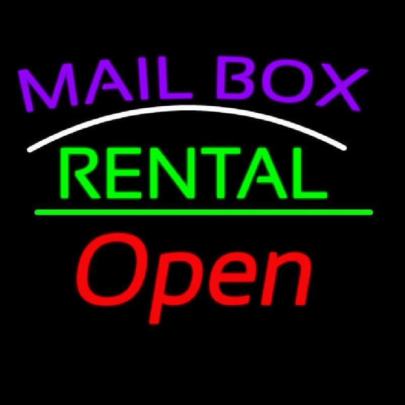 Purple Mailbox Turquoise Rental With Open 2 Handmade Art Neon Sign