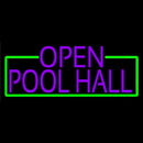 Purple Open Pool Hall With Green Border Handmade Art Neon Sign