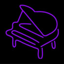 Purple Piano Handmade Art Neon Sign