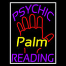 Purple Psychic Reading With Yellow Palm Handmade Art Neon Sign