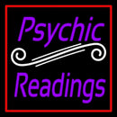 Purple Psychic Readings With Red Border Handmade Art Neon Sign