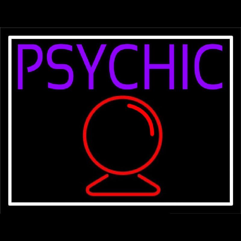Purple Psychic With Crystal Handmade Art Neon Sign