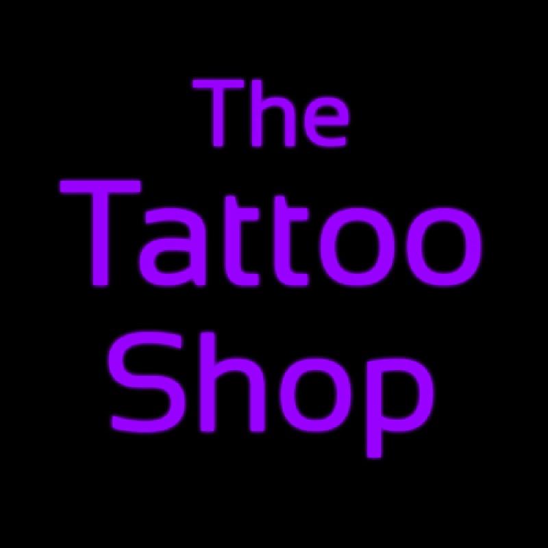Purple The Tattoo Shop Handmade Art Neon Sign