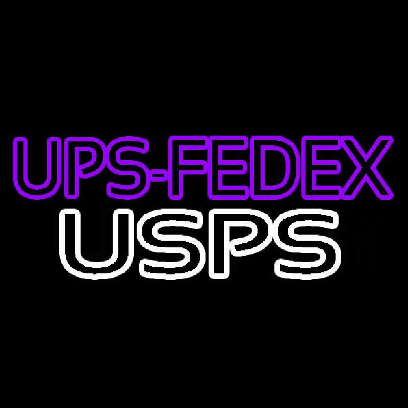 Purple Ups Fedex Usps Handmade Art Neon Sign
