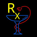 Rx Martini Glass Handmade Art Neon Sign