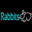 Rabbits Logo Handmade Art Neon Sign