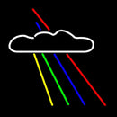 Rainbow And Cloud Handmade Art Neon Sign
