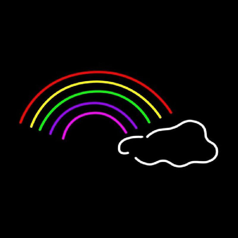 Rainbow Cloud Handmade Art Neon Sign