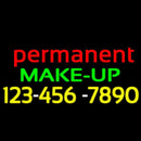 Rde Permanent Make Up With Phone Number Handmade Art Neon Sign