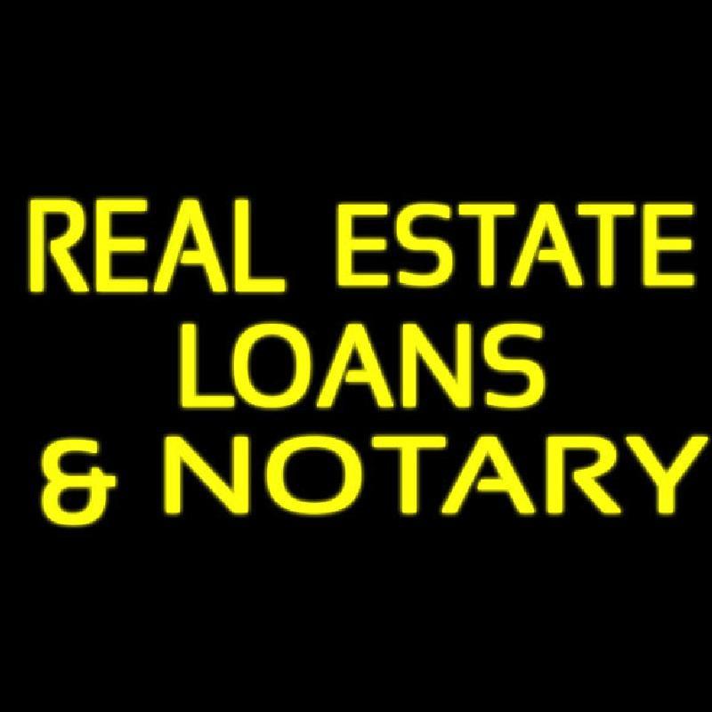 Real Estate Loans And Notary Handmade Art Neon Sign