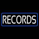 Records Block Blue Border Handmade Art Neon Sign