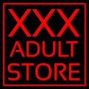 Red  Border Xxx Adult Store Handmade Art Neon Sign