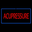 Red Acupressure Blue Border Handmade Art Neon Sign