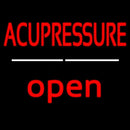 Red Acupressure Open White Line Handmade Art Neon Sign