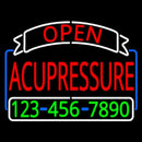 Red Acupressure With Phone Number Handmade Art Neon Sign
