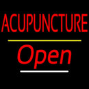Red Acupuncture Open Yellow Line Handmade Art Neon Sign